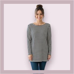 Max ‘N Chester Striped Long Sleeve Tunic Sweater Size S
